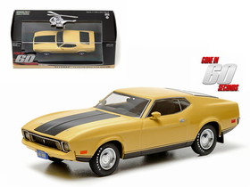 Greenlight 86412  1973 Ford Mustang Mach 1 Yellow "Eleanor" "Gone in Sixty Seconds" Movie (1974) 1/43 Diecast Model Car