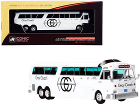 Iconic Replicas 87-0270  MCI MC-7 Challenger Intercity Coach Bus White "Gray Coach" Toronto - Guelph (Canada) "Vintage Bus & Motorcoach Collection" 1/87 (HO) Diecast Model