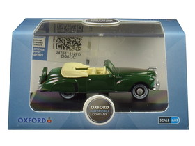 Oxford Diecast 87LC41002  1941 Lincoln Continental Convertible Spode Green 1/87 (HO) Scale Diecast Model Car