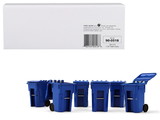 First Gear 90-0518  Set of 6 Blue Garbage Trash Bin Containers Replica 1/34 Models