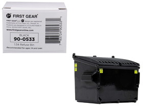 First Gear 90-0533  Refuse Trash Bin Black 1/34 Diecast Model