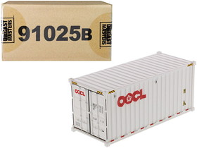 Diecast Masters 91025B  20"' Dry Goods Sea Container "OOCL" White "Transport Series" 1/50 Model
