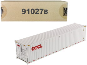Diecast Masters 91027B  40"' Dry Goods Sea Container "OOCL" White "Transport Series" 1/50 Model