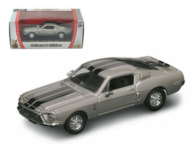 Road Signature 94214s  1968 Shelby GT 500 KR Silver 1/43 Diecast Car