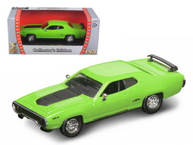 Road Signature 1971 Plymouth GTX 440 6 Pack Green 1/43 Diecast Model Car