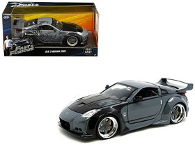 Jada 97172  D.K."'s Nissan 350Z Gray and Black with Graphics "Fast & Furious" Movie 1/24 Diecast Model Car
