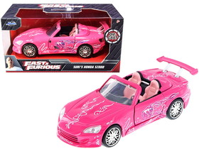 Jada 97610  Suki"'s Honda S2000 Convertible Pink with Graphics "Fast & Furious" Movie 1/32 Diecast Model Car