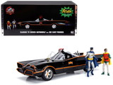 Jada 98625  Classic TV Series Batmobile with Working Lights, and Diecast Batman and Robin Figures 