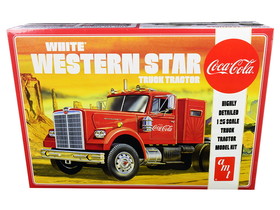 AMT AMT1160  Skill 3 Model Kit White Western Star Semi Truck Tractor "Coca-Cola" 1/25 Scale Model