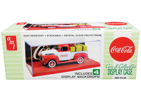 AMT AMT1199  Collectible Display Show Case with Red Display Base and 4 "Coca-Cola" Display Backdrops for 1/24-1/25 Scale Model Cars and Model Kits