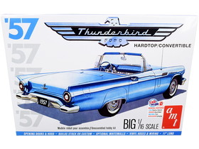 AMT AMT1206  Skill 3 Model Kit 1957 Ford Thunderbird Convertible 2-in-1 Kit 1/16 Scale Model