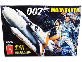 AMT AMT1208  Skill 2 Model Kit Space Shuttle with Boosters "Moonraker" (1979) Movie (James Bond 007) 1/200 Scale Model