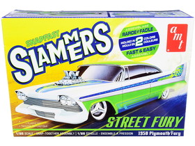AMT AMT1226M  Skill 1 Snap Model Kit 1958 Plymouth Street Fury "Slammers" 1/25 Scale Model