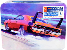 AMT AMT1232  Skill 2 Model Kit 1969 Dodge Charger Daytona "USPS" (United States Postal Service) Themed Collectible Tin 1/25 Scale Model