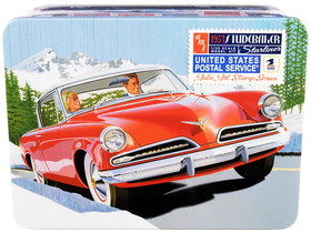 AMT AMT1251  Skill 2 Model Kit 1953 Studebaker Starliner with "USPS" (United States Postal Service) Themed Collectible Tin Box 3-In-1 Kit 1/25 Scale Model