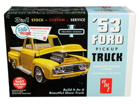 AMT AMT882  Skill 2 Model Kit 1953 Ford Pickup Truck "Trophy Series" 3 in 1 Kit 1/25 Scale Model