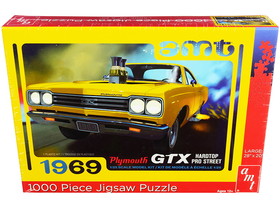 AMT AWAC009-GTX  Jigsaw Puzzle 1969 Plymouth GTX Hardtop Pro Street MODEL BOX PUZZLE (1000 piece)