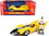 Autoworld AWSS125  Shooting Star #9 Yellow and Racer X Figurine "Speed Racer" Anime Series 1/18 Diecast Model Car