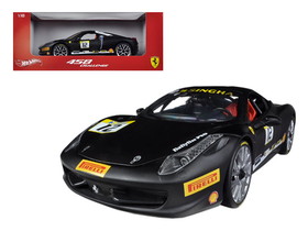Hot wheels BCT90  Ferrari 458 Challenge Matt Black #12 1/18 Diecast Car Model
