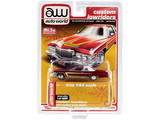 Autoworld CP7661  1976 Cadillac Coupe DeVille Burgundy and White with Chrome Wheels 