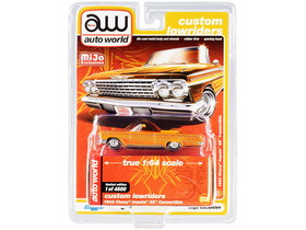 Autoworld CP7739  1962 Chevrolet Impala SS Convertible Yellow with Graphics "Custom Lowriders" Limited Edition to 4800 pieces Worldwide 1/64 Diecast Model Car