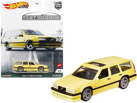 Hot wheels GRJ67  Volvo 850 Estate RHD (Right Hand Drive) with Sunroof Light Yellow "Fast Wagons" Series Diecast Model Car