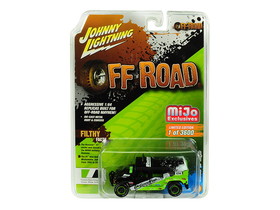 Johnny Lightning JLCP7155  Hummer H1 Wagon #1014 Black and Green "BFGoodrich" "Off Road" Limited Edition to 3600 pieces Worldwide 1/64 Diecast Model Car