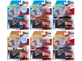 Johnny Lightning JLCT005   Collector"'s Tin 2020 Set of 6 Cars Release 3 1/64 Diecast Model Cars