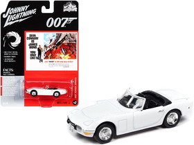 Johnny Lightning JLPC002-JLSP125  1967 Toyota 2000GT Convertible White (James Bond 007) "You Only Live Twice" (1967) Movie "Pop Culture" Series 1/64 Diecast Model Car
