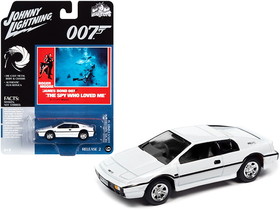 Johnny Lightning JLPC002-JLSP127  Lotus Esprit S1 White (James Bond 007) "The Spy Who Loved Me" (1977) Movie "Pop Culture" Series 1/64 Diecast Model Car