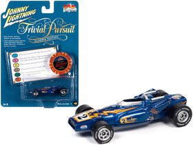 Johnny Lightning JLPC003-JLSP137   Special Blue Metallic with Poker Chip (Collector Token) and Game Card "Trivial Pursuit" "Pop Culture" Series 1/64 Diecast Model Car