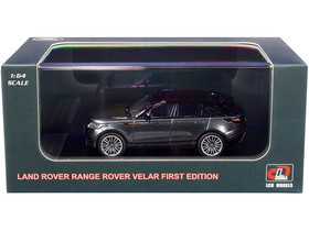 LCD Models LCD64001gry  Land Rover Range Rover Velar First Edition with Sunroof Gray Metallic and Black 1/64 Diecast Model Car