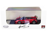 LCD Models LCD64011r  Pagani Huayra Roadster BC Red Metallic and Carbon with Red and White Stripes 1/64 Diecast Model Car