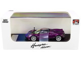 LCD Models LCD64015pur  Pagani Huayra Roadster Purple Metallic with Carbon Top and Carbon Accents 1/64 Diecast Model Car