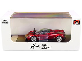 LCD Models LCD64015r  Pagani Huayra Roadster Red Metallic with Carbon Top and Carbon Accents 1/64 Diecast Model Car