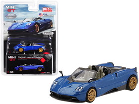 True Scale Miniatures MGT00038  Pagani Huayra Roadster Blue Francia "U.S.A. Exclusive" Limited Edition to 4800 pieces Worldwide 1/64 Diecast Model Car