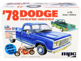 MPC MPC901M  Skill 2 Model Kit 1978 Dodge D100 Pickup Truck with Mini Bike 1/25 Scale Model