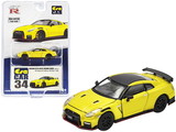 Era Car NS20GTRRF34B  2020 Nissan GT-R (R35) Nismo RHD (Right Hand Drive) Yellow with Carbon Top Limited Edition to 1200 pieces 