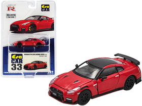 Era Car NS20GTRRN33B  2020 Nissan GT-R (R35) Nismo RHD (Right Hand Drive) Red with Carbon Top Limited Edition to 1200 pieces 1/64 Diecast Model Car