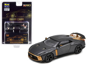 Era Car NS21GTRSP44  Nissan GT-R50 by Italdesign Liquid Kinetic Gray Metallic and Gold Goodwood Version Limited Edition to 2400 pieces 1/64 Diecast Model Car