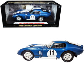 Shelby Collectibles SC149  1965 Shelby Cobra Daytona Coupe #11 Blue Metallic with White Stripes 1/18 Diecast Model Car