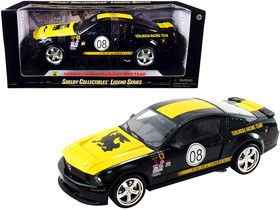 Shelby Collectibles SC296  2008 Ford Shelby Mustang #08 "Terlingua" Black and Yellow " Legend" Series 1/18 Diecast Model Car
