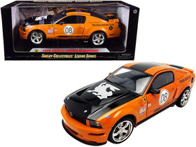 Shelby Collectibles SC297  2008 Ford Shelby Mustang #08 "Terlingua" Orange and Black " Legend" Series 1/18 Diecast Model Car
