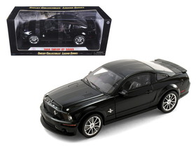 Shelby Collectibles SC299  2008 Ford Shelby Mustang GT500KR Black with Black Stripes 1/18 Diecast Model Car
