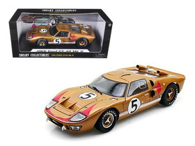 Shelby Collectibles SC403  1966 Ford GT-40 MK II #5 Gold Le Mans 1/18 Diecast Model Car