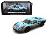 Shelby Collectibles SC405  1966 Ford GT-40 MK II #1 Light Blue Miles - Hulme Le Mans (Dirty Version) 1/18 Diecast Model Car