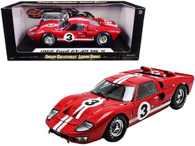Shelby Collectibles SC406  1966 Ford GT-40 MK II #5 Red with White Stripes Le Mans 1/18 Diecast Model Car