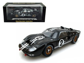 Shelby Collectibles SC408  1966 Ford GT-40 MK II #2 Black 1/18 Diecast Model Car