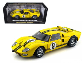 Shelby Collectibles SC417  1966 Ford GT-40 MK II #8 Yellow with Black Stripes 1/18 Diecast Model Car