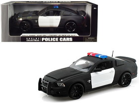 Shelby Collectibles SC462  2012 Ford Shelby Mustang GT500 Super Snake Unmarked Police Car Black/White 1/18 Diecast Model Car
